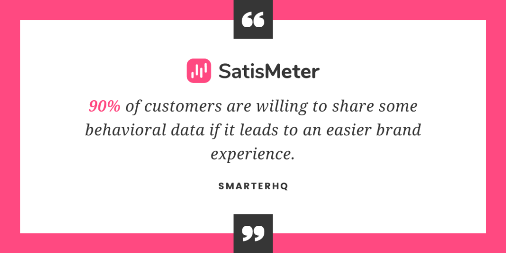 79% of consumers think companies know too much about them. But yet, 90% are willing to share some behavioral data if it leads to an easier brand experience.