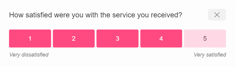 Customer Satisfaction Score (CSAT) - a customer survey example by SatisMeter